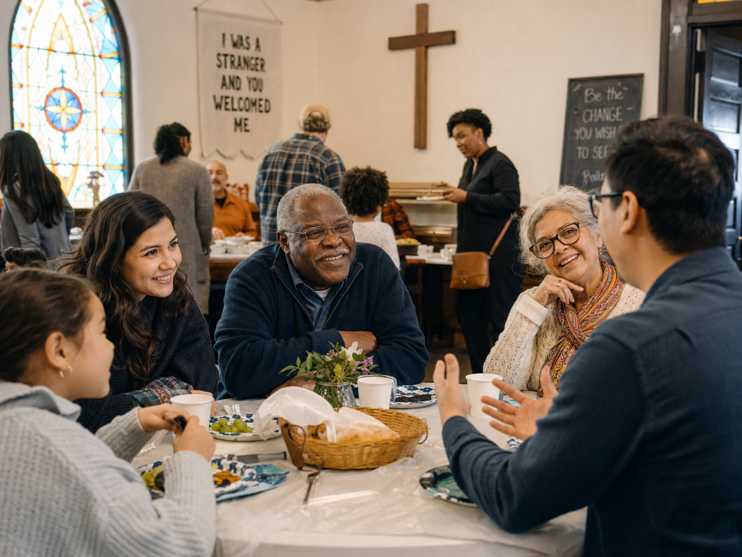 A church community gathering